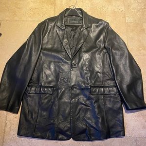 Men’s Kenneth Cole NWOT Buttery soft leather thigh length jacket lined 3XLT